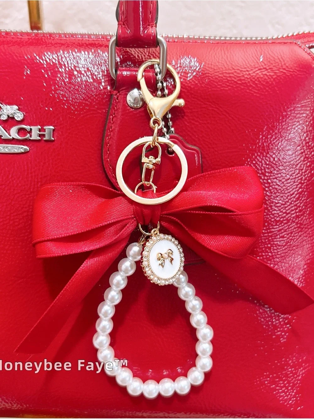 Coach satchel glossy